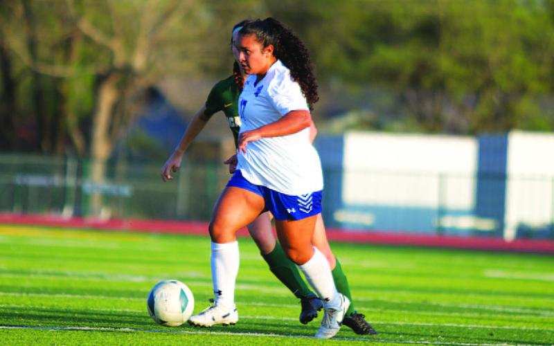 Arianna Bermudez scored the last two goals for the Lady Badgers in the soccer season. HUNTER KING | DISPATCH RECORD
