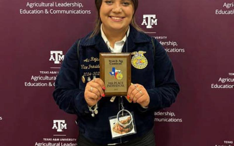 courtesy photo Ava Rojas of the Lampasas FFA chapter was the 10th-high individual in the Teach Ag Contest.