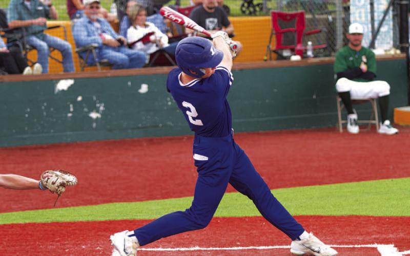 HUNTER KING | DISPATCH RECORD JT Posten ripped a double into the left center-field gap on Tuesday night.
