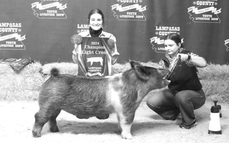 MASON HINES | DISPATCH RECORD Paige Rutland was named the senior showman for swine. She also captured the Britt Hopson Memorial Award.