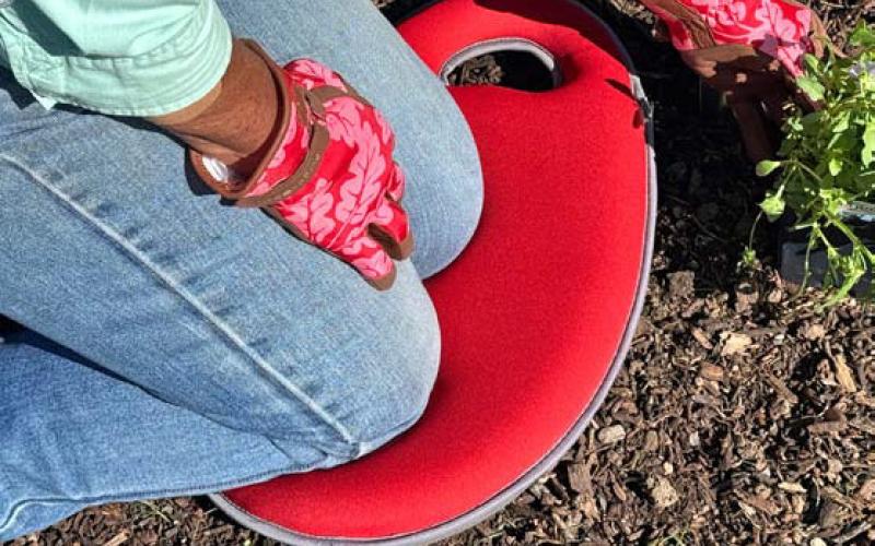 Kneeler pads provide comfort and protection for knees when doing work in the garden. courtesy photo | melindamyers.com