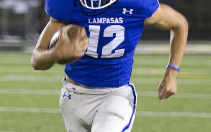Dylan Sanchez runs toward the end zone during his 69-yard touchdown that got the Badgers on the board against Gatesville. HUNTER KING | DISPATCH RECORD