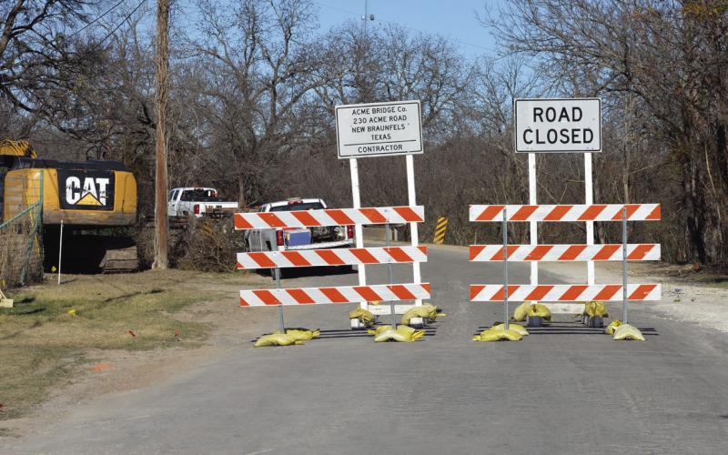 While bridge work is being conducted, East Third Street traffic will be rerouted to Millican Street, East Avenue A and Hackberry Street. ERICK MITCHELL | DISPATCH RECORD