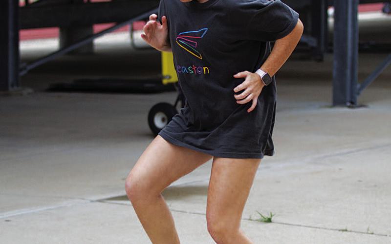 Jenni Posten moves through the speed ladder. HUNTER KING | DISPATCH RECORD