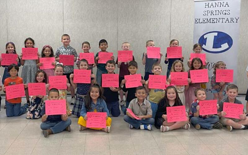 Hanna Springs Elementary announced their first-grade straight-A students, who are pictured here. courtesy photo | Hanna Springs elementary
