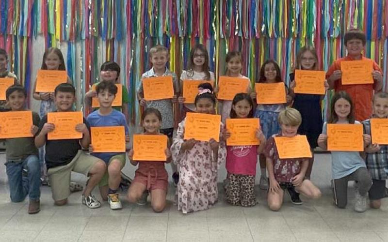 Hanna Springs Elementary announced their second-grade straight-A students, who are pictured here. courtesy photo | Hanna Springs elementary