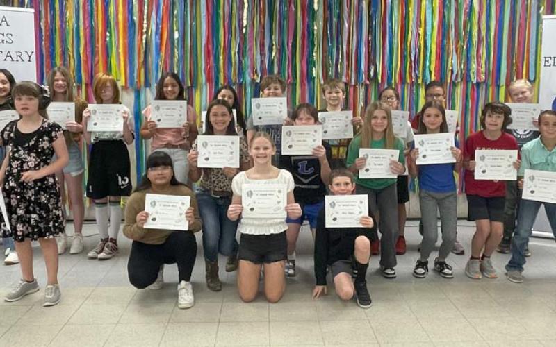 Hanna Springs Elementary announced their fifth-grade straight-A students, who are pictured here. courtesy photo | Hanna Springs elementary