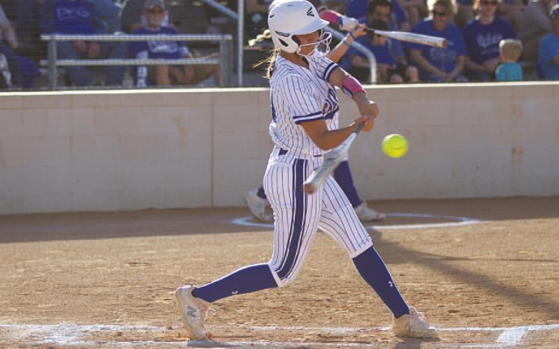 Madison Magilke has stepped up big as a freshman for the Lady Badgers. She has been hitting in the middle of the lineup. HUNTER KING | DISPATCH RECORD