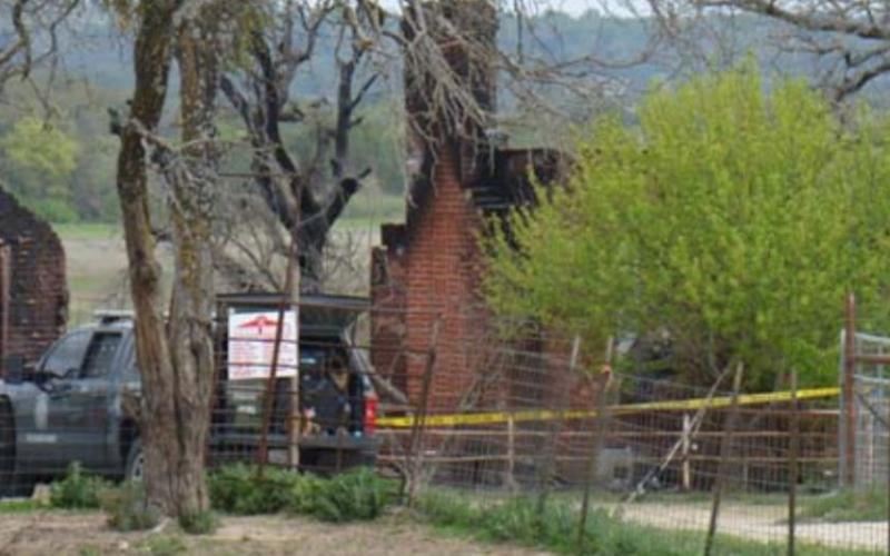 This Lometa house is a total loss after a fire Sunday morning, Fire Marshal Ronnie Withers said. The house is on County Road 2001. DAVID LOWE | DISPATCH RECORD