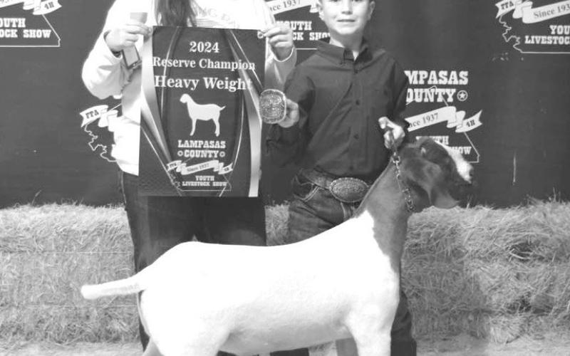 ERICK MITCHELL | DISPATCH RECORD Wyatt Tucker was named junior showman for both breeding goats and market goats, as he had entries in both divisions.