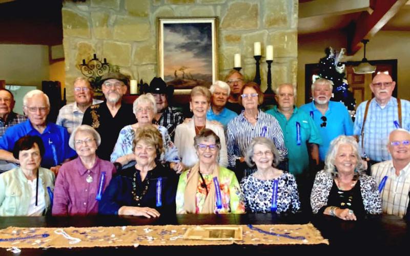 Twenty-three members of the Lampasas High School Class of 1962 swapped stories and memories at their recent gathering. courtesy photo
