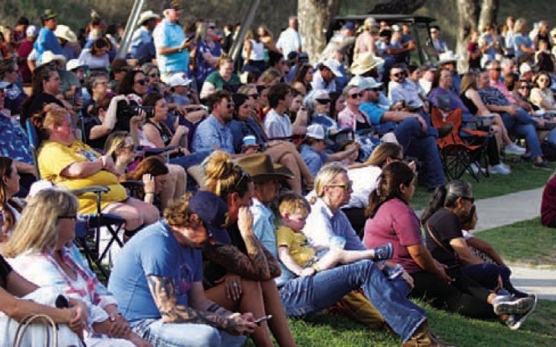 LHS parents and family members were gathered in large numbers to watch Saturday’s promenade along Sulphur Creek. HUNTER KING | DISPATCH RECORD