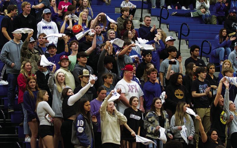 FILE PHOTO Lampasas basketball consistently draws large crowds, including their student section.