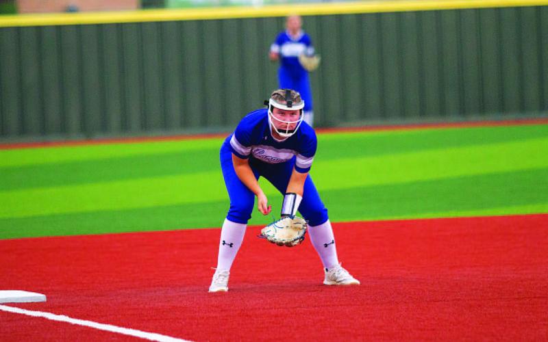 HUNTER KING | DISPATCH RECORD Kamryn Kothmann has been a consistent presence at third base for the Lady Badgers in her senior season.
