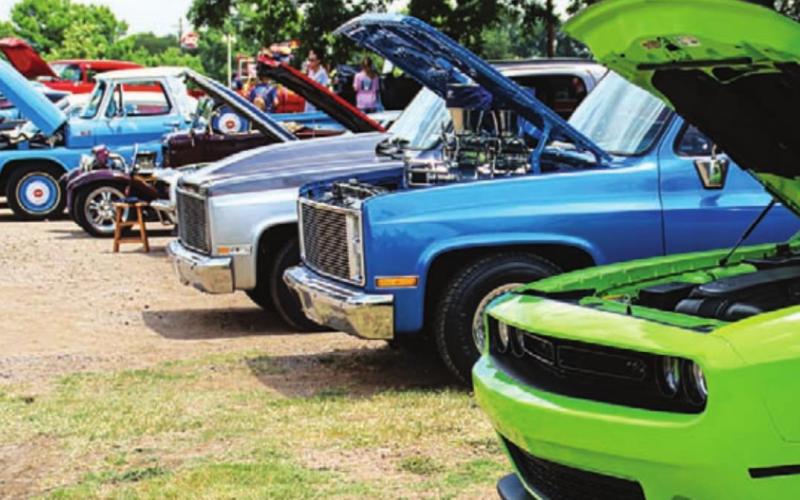 Cars were lined up in W.M. Brook Park for the Sulphur Creek Car Cruise in 2019. More than 500 spectators are expected for the car cruise this Saturday. FILE PHOTO