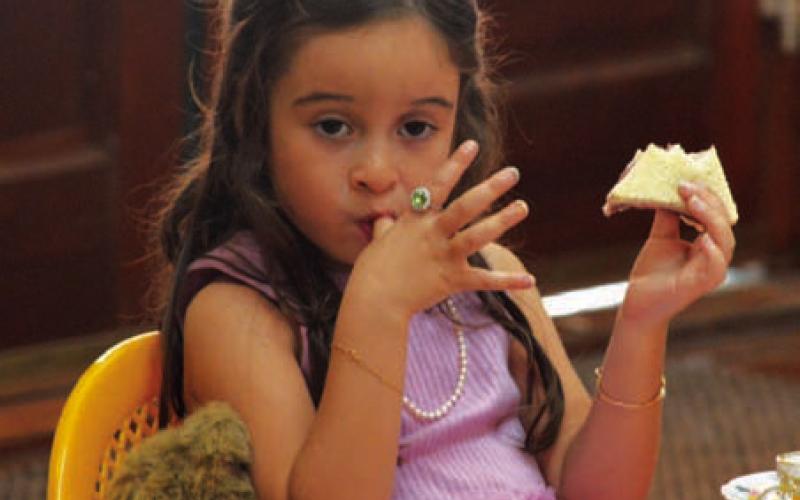 Margaret Stanley stares off into the distance while enjoying a peanut butter and jelly sandwich. ERICK MITCHELL | DISPATCH RECORD