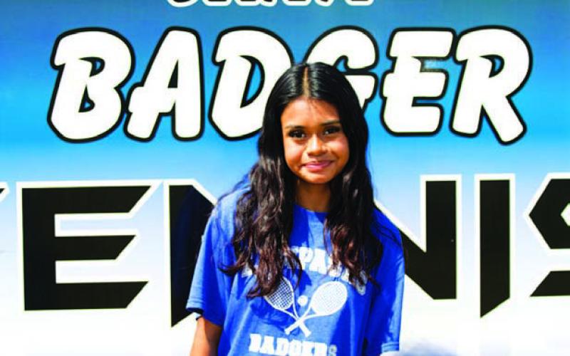 Name: Samantha Lopez Class: Senior Sport: Tennis Favorite Teacher or Coach: Coach Peiser Favorite Place in Lampasas: Mojo’s One Person You Look Up To: Nessa Barrett Main Goal This Season: Be better than last year