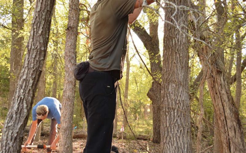 Lampasas Trails volunteers have worked to clear hiking and bike paths at the 580 Sports Complex to prepare them for public use. ALEXANDRIA RANDOLPH | DISPATCH RECORD