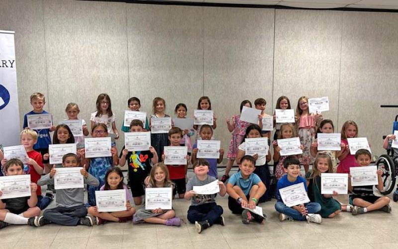 Hanna Springs Elementary first-grade A honor roll recipients are pictured. A/B honor roll, perfect attendance recipients and other award winners will appear in a future edition of the Dispatch Record. courtesy photo