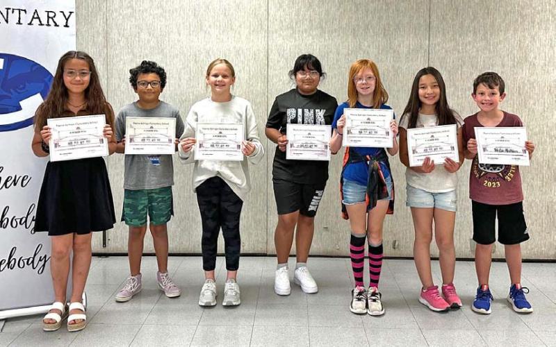 Hanna Springs Elementary fourth-grade A honor roll recipients are pictured. courtesy photo