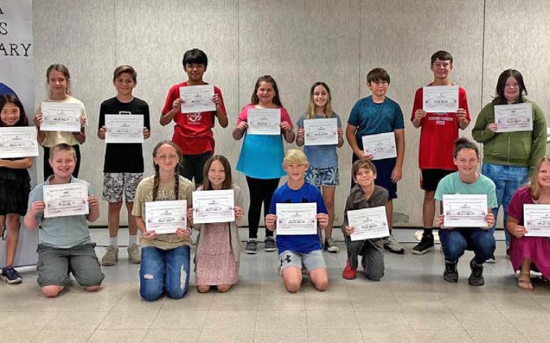Hanna Springs Elementary fifth-grade A honor roll recipients are pictured. courtesy photo