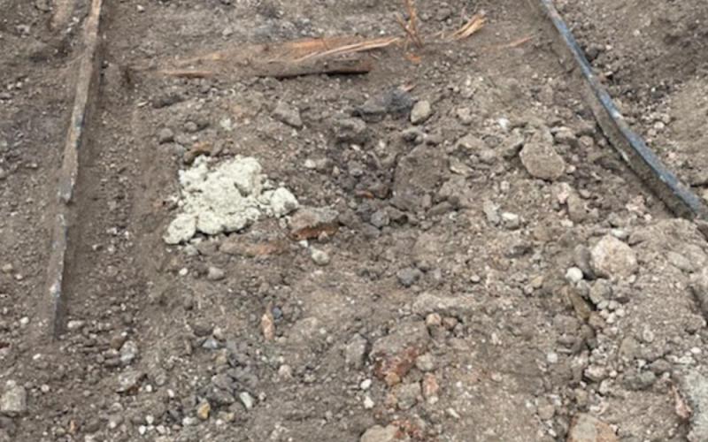 Streetcar tracks unearthed