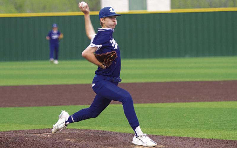 Jonas Andersen struck out 10 batters over five innings in Tuesday’s loss to Burnet. HUNTER KING | DISPATCH RECORD