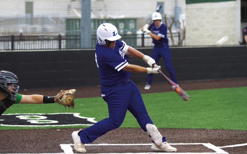 Benny Rodriguez swings and hits a sacrifice fly to right field to drive in a run. HUNTER KING | DISPATCH RECORD