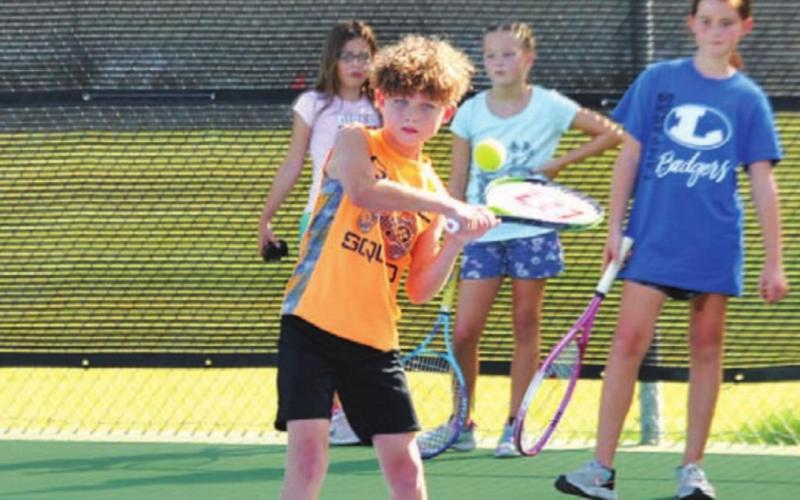 Kurt Hannabass participated in the first tennis camp in June. FILE PHOTO