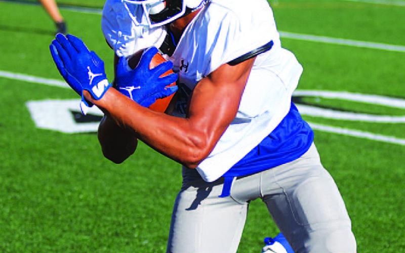 HUNTER KING | DISPATCH RECORD Ty Johnson made multiple plays including scoring a touchdown in the scrimmage.