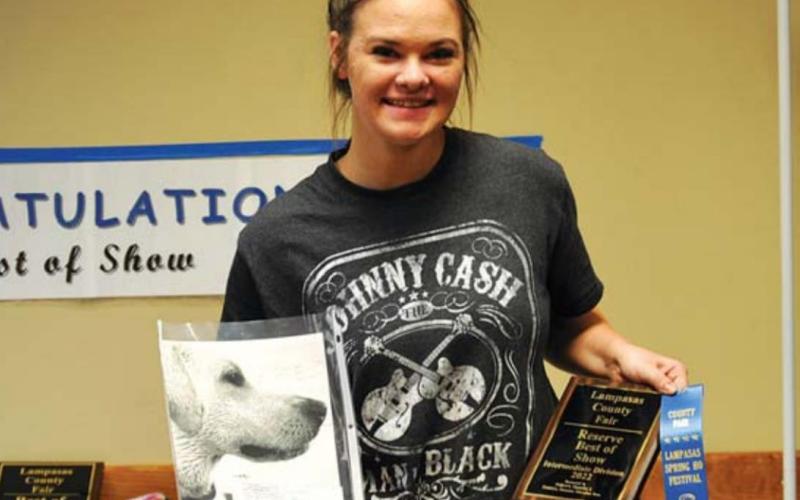 Sarah Phillips won reserve best of show for the the intermediate division with her dog photograph. MASON HINES | DISPATCH RECORD
