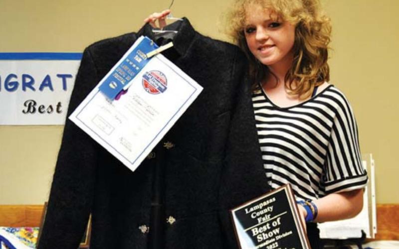 Katelyn Martin took best of show in the intermediate division for this coat. MASON HINES | DISPATCH RECORD