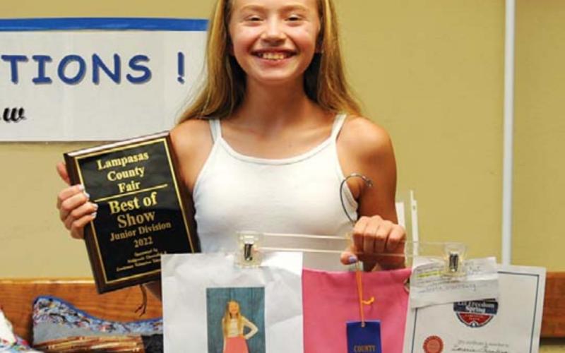Emerie Greenburg was named co-reserve best of show in the junior division for her pink skort. MASON HINES | DISPATCH RECORD