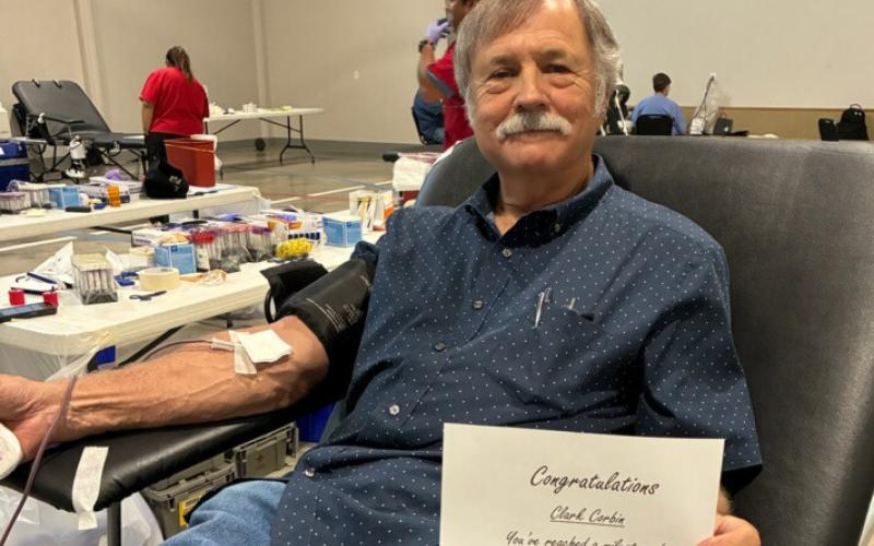 Clark Corbin has reached a milestone donation of 24 gallons. court esy photo