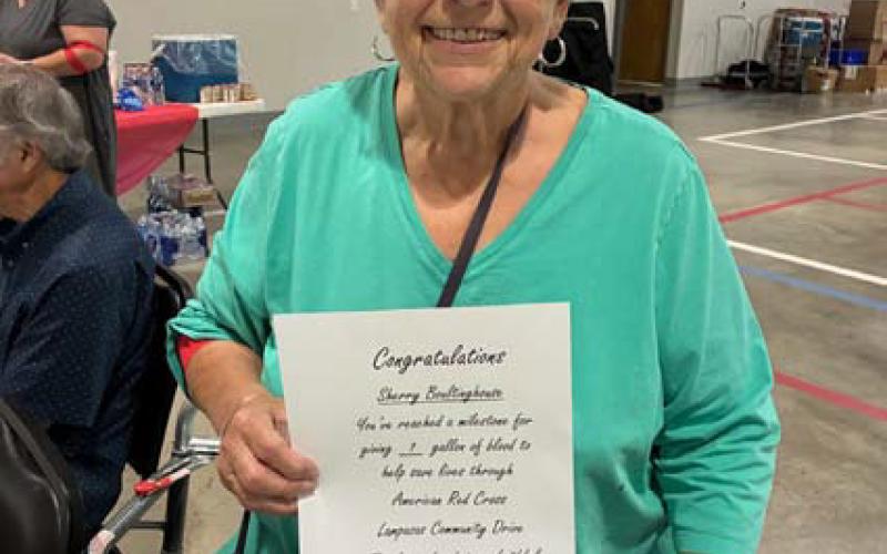 Sherry Boultinghouse has donated one gallon. court esy photo