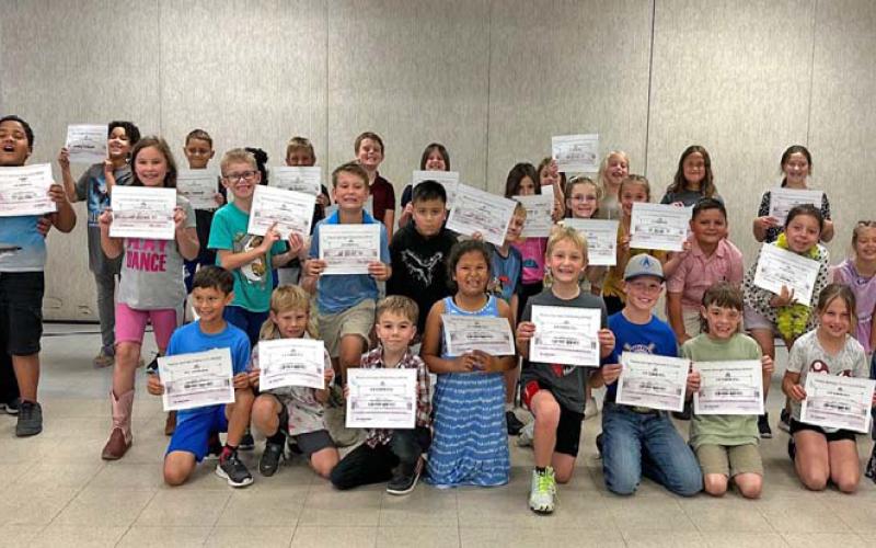 Pictured are the Hanna Springs Elementary second-grade A/B honor roll recipients. courtesy photo
