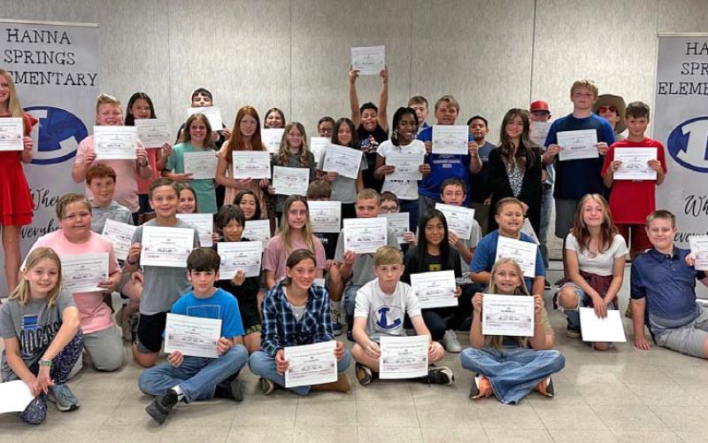 Pictured are the Hanna Springs Elementary fifth-grade A/B honor roll recipients. courtesy photo