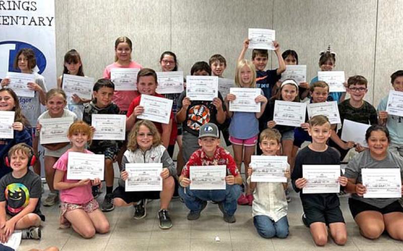 Pictured are the Hanna Springs Elementary third-grade A/B honor roll recipients. courtesy photo