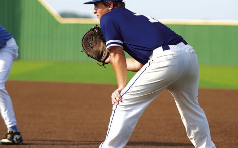 Dylan Peak held down first base defensively all season long. HUNTER KING | DISPATCH RECORD