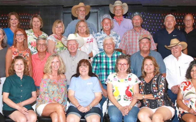 Celebrating their class reunion