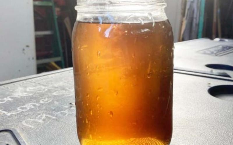 Bret Cali of Bend, shared this photo of his water from last week. Corix Utilities has been under fire for the water quality. COURTESY PHOTO