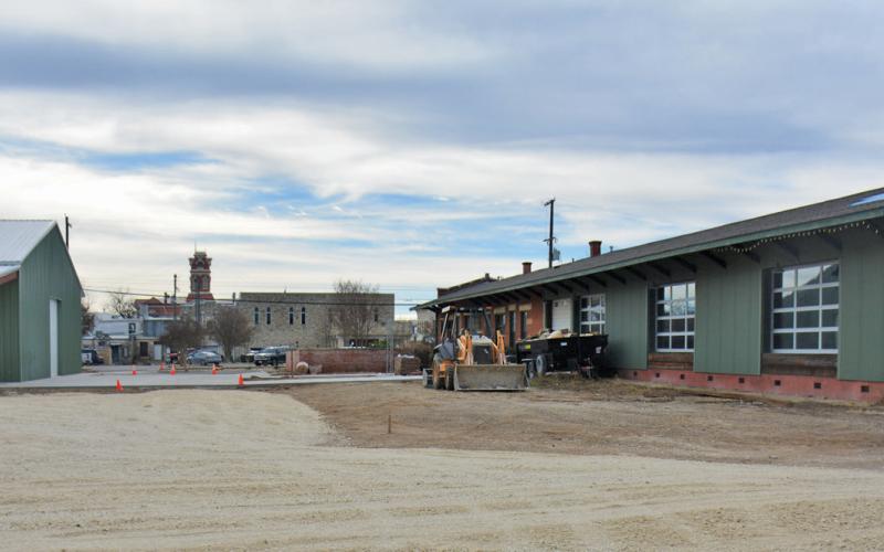 New owner RIchard Hardin has continued restoration of the historic Sante Fe Depot, with plans to open two outdoor eating spaces on the property. There currently is no projected date of completion for the project. erick mitchell | dispatch record