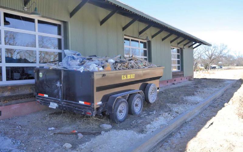 This will be one of the areas for outdoor eating, with a deck attached to the original Santa Fe Depot building. ERICK MITCHELL | DISPATCH RECORD