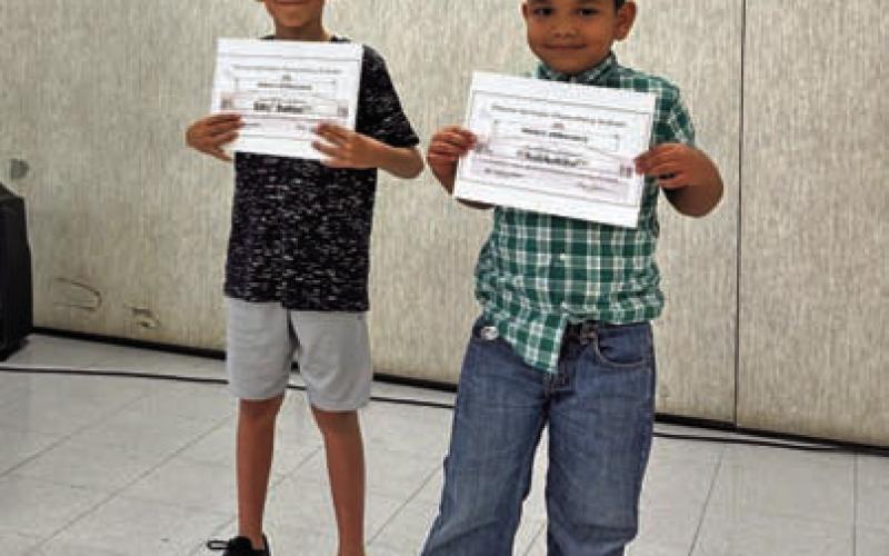 Hanna Springs Elementary celebrates its second-grade perfect attendance award winners. COURTESY PHOTO