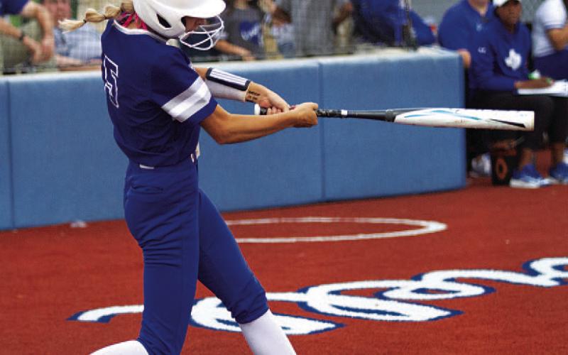 HUNTER KING | DISPATCH RECORD Allie Fry was the Lady Badgers’ best hitter in Tuesday’s game against Jarrell.