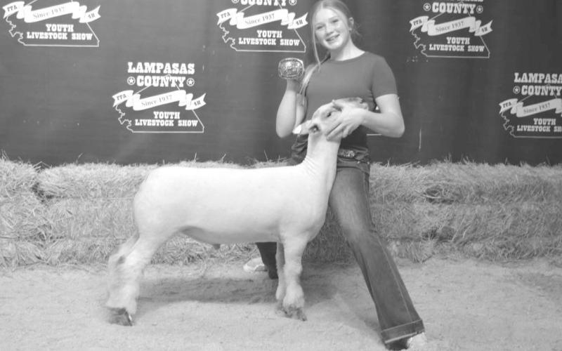 Intermediate showmanship honors went to Tynlie Turner in the market lamb division. ERICK MITCHELL | DISPATCH RECORD