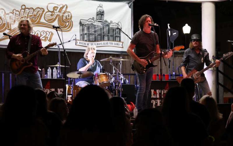 joycesarah mccabe | dispatch record Little Texas electrifies the crowd at Spring Ho 2024 with a dynamic performance during the street dance, captivating fans with the band’s signature blend of country rock hits.