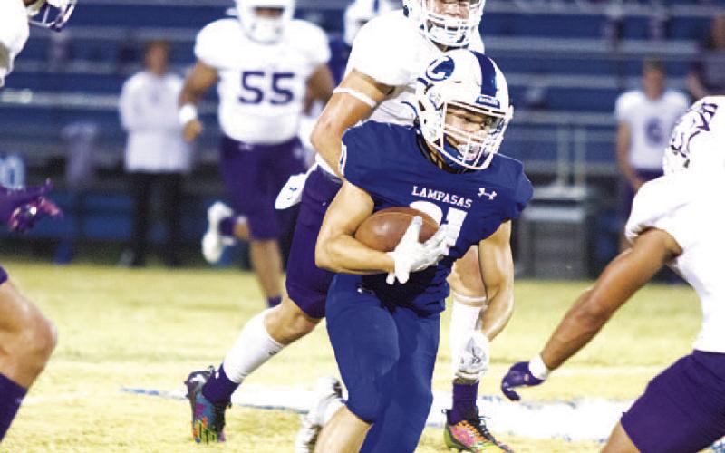 HUNTER KING | DISPATCH RECORD KJ Reed could see more carries tonight against Northeast Early College High School.