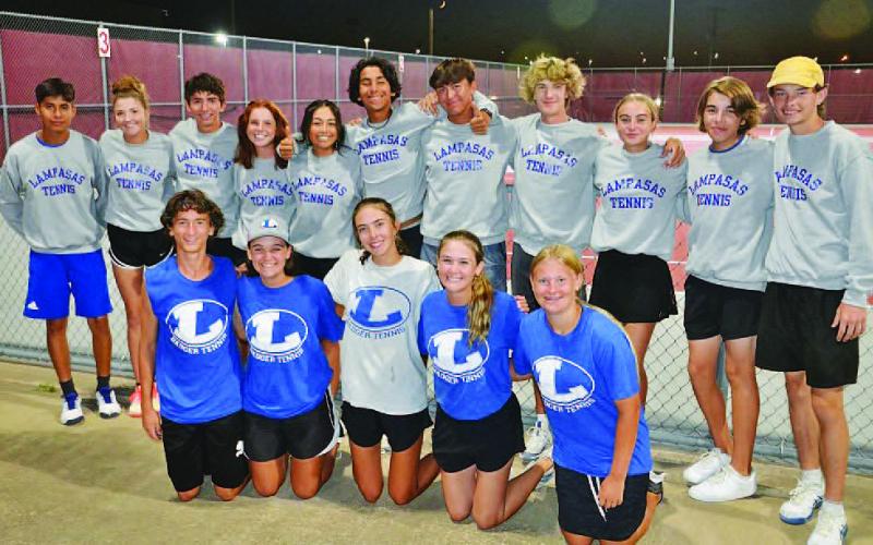 The tennis team is heading into a district championship match next week. COURTESY PHOTO