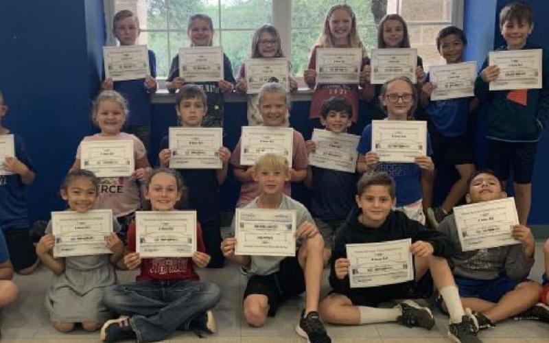 Third-graders with an all-A average for the entire school year are pictured here. COURTESY PHOTO